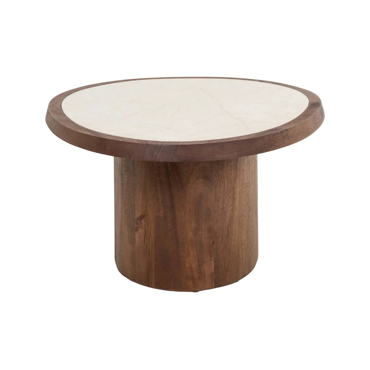MELROSE Coffee Table in Mango Wood with Marble