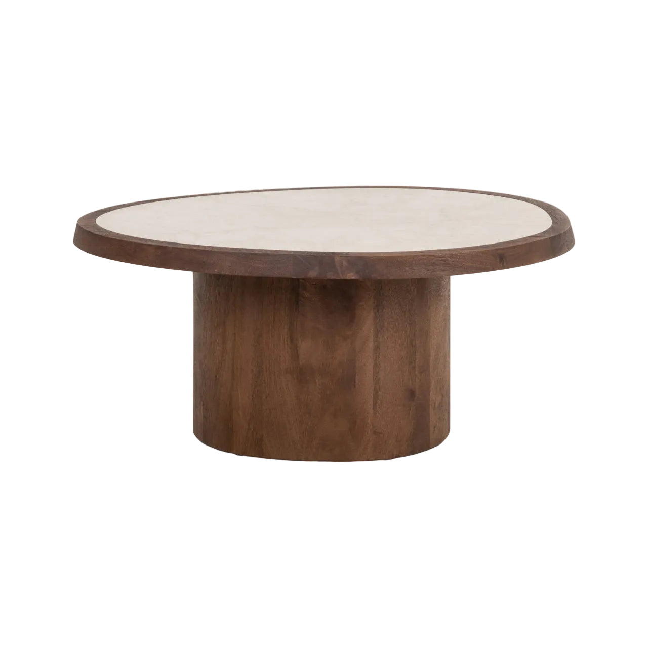 MELROSE Coffee Table in Mango Wood with Marble