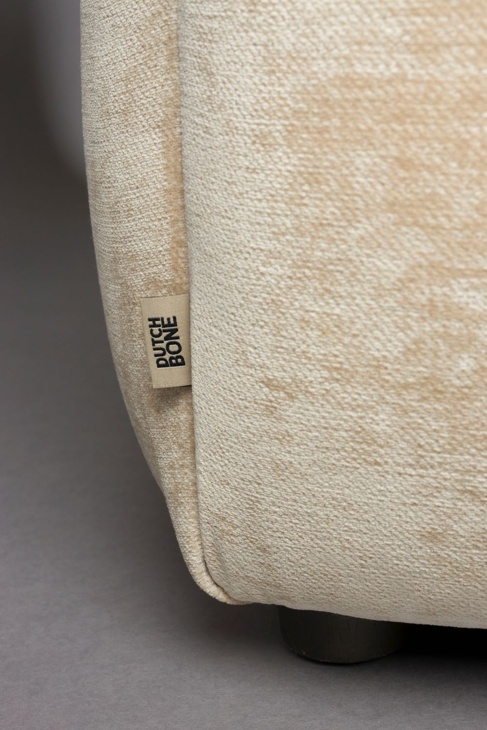 Modulsofa HACKMAN - mittleres Element in beigem Velours
