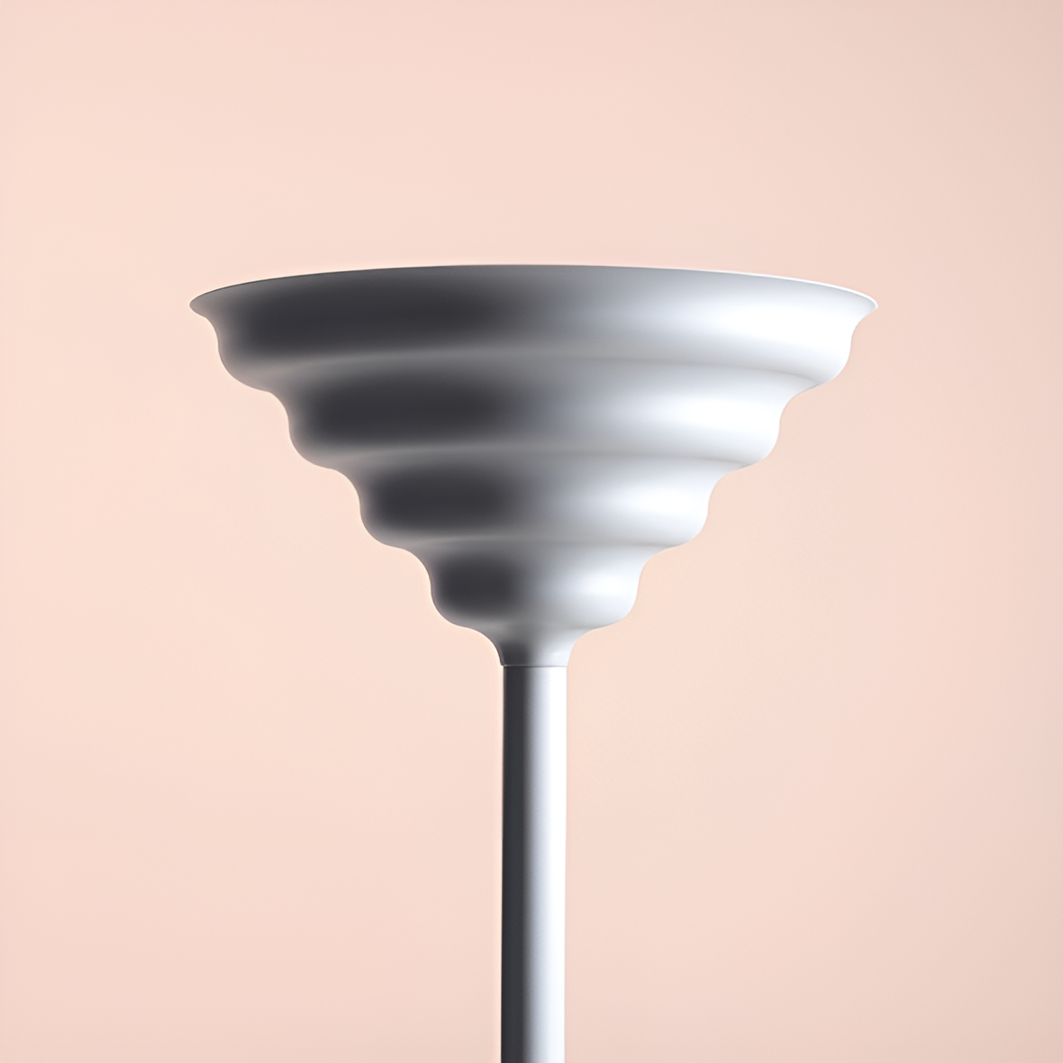 Gray wave floor lamp
