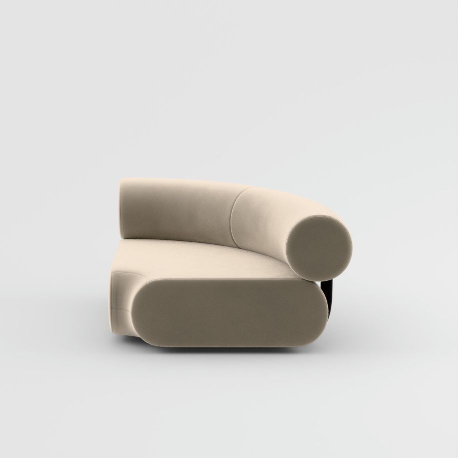 Fat modular sofa - upholstered corner module [Julia] [Amelia SPR]