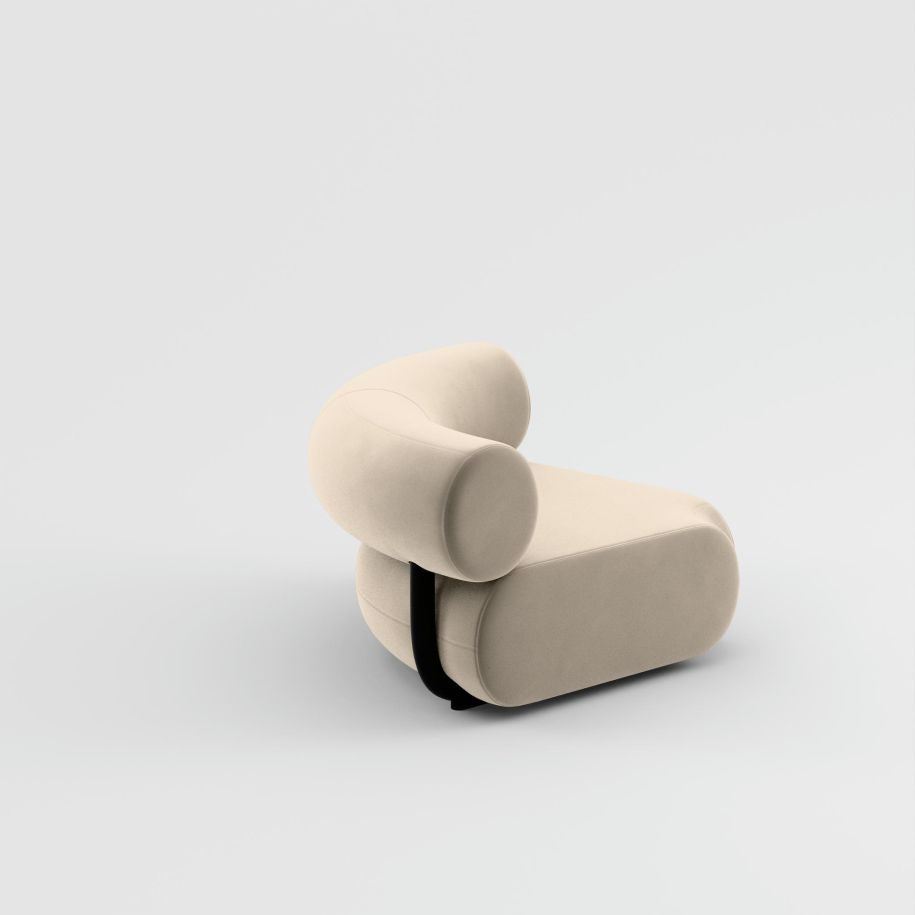 Fat modular sofa - upholstered corner module [Julia] [Amelia SPR]