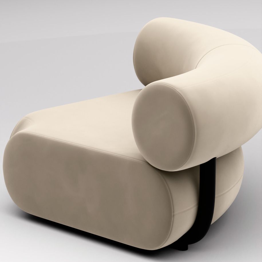 Fat modular sofa - upholstered corner module [Julia] [Amelia SPR]