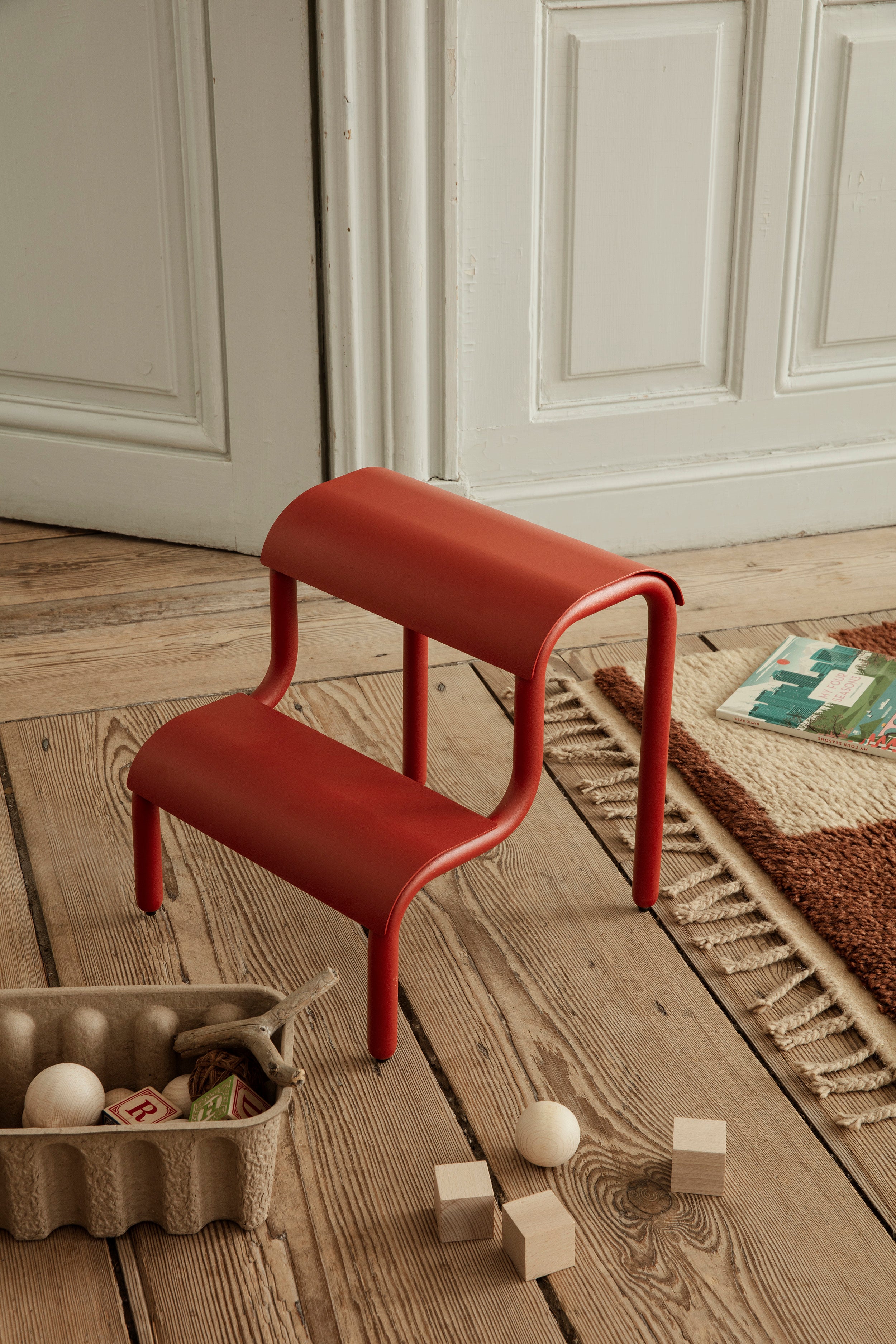 UP STEP Hocker rot 