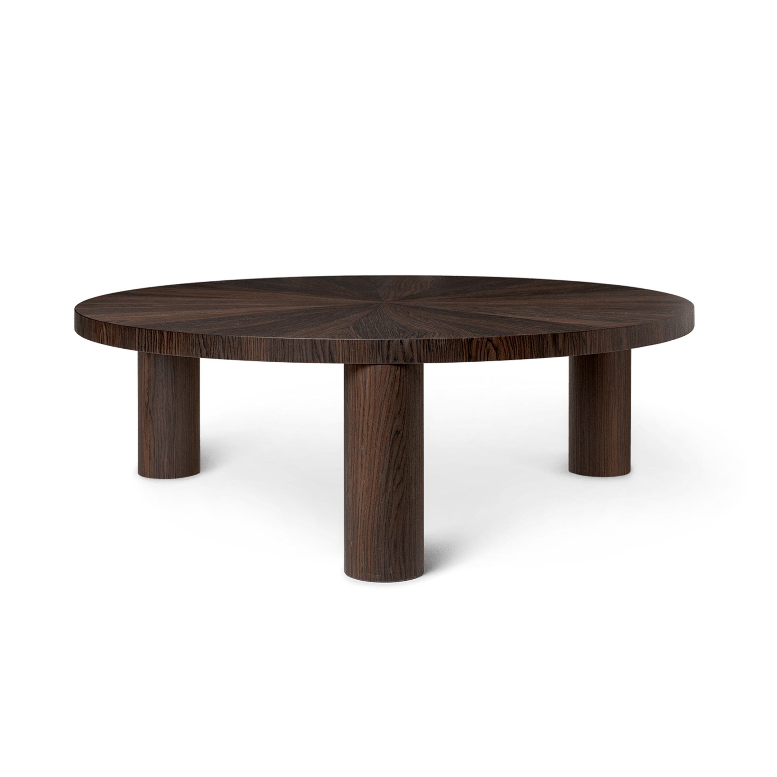 Coffee table Post dark brown oak veneer