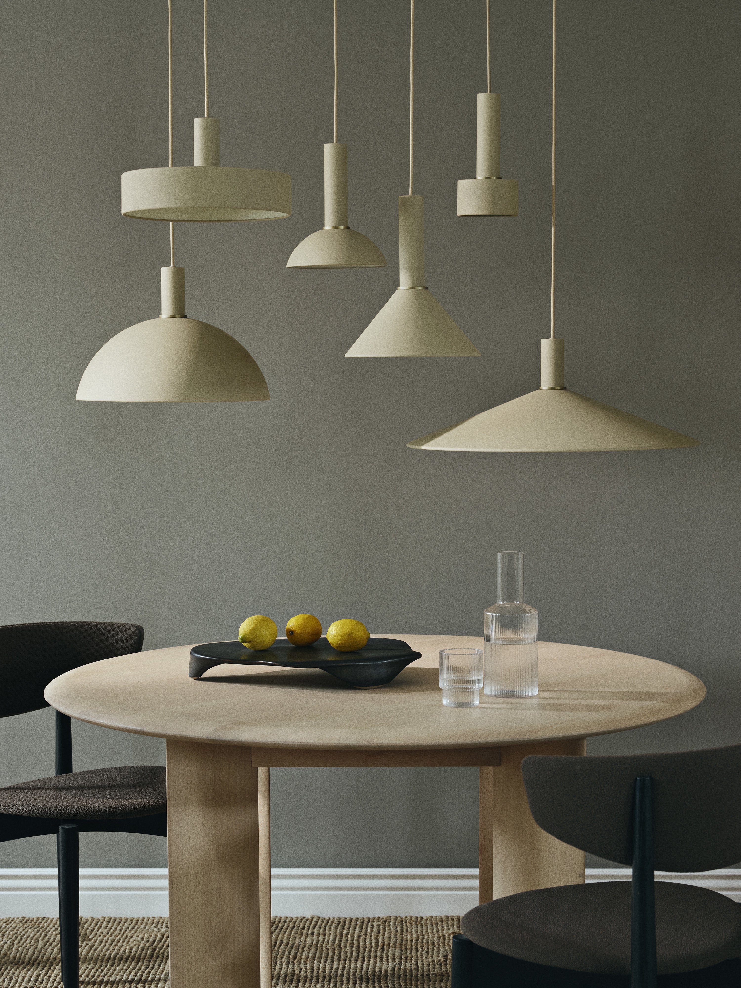 Sammle beige hängende Lampe