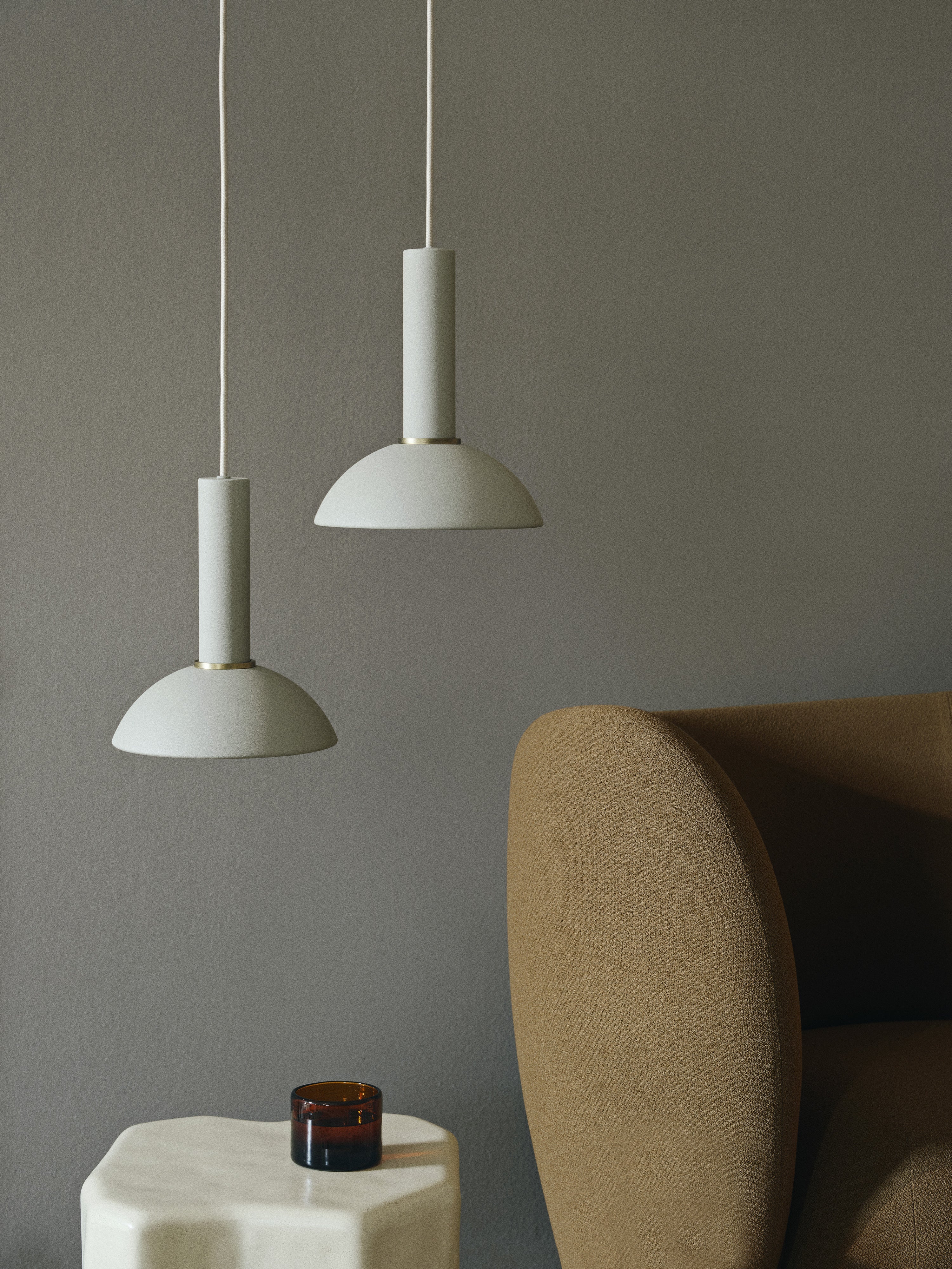 Collect hoop light gray lampshade