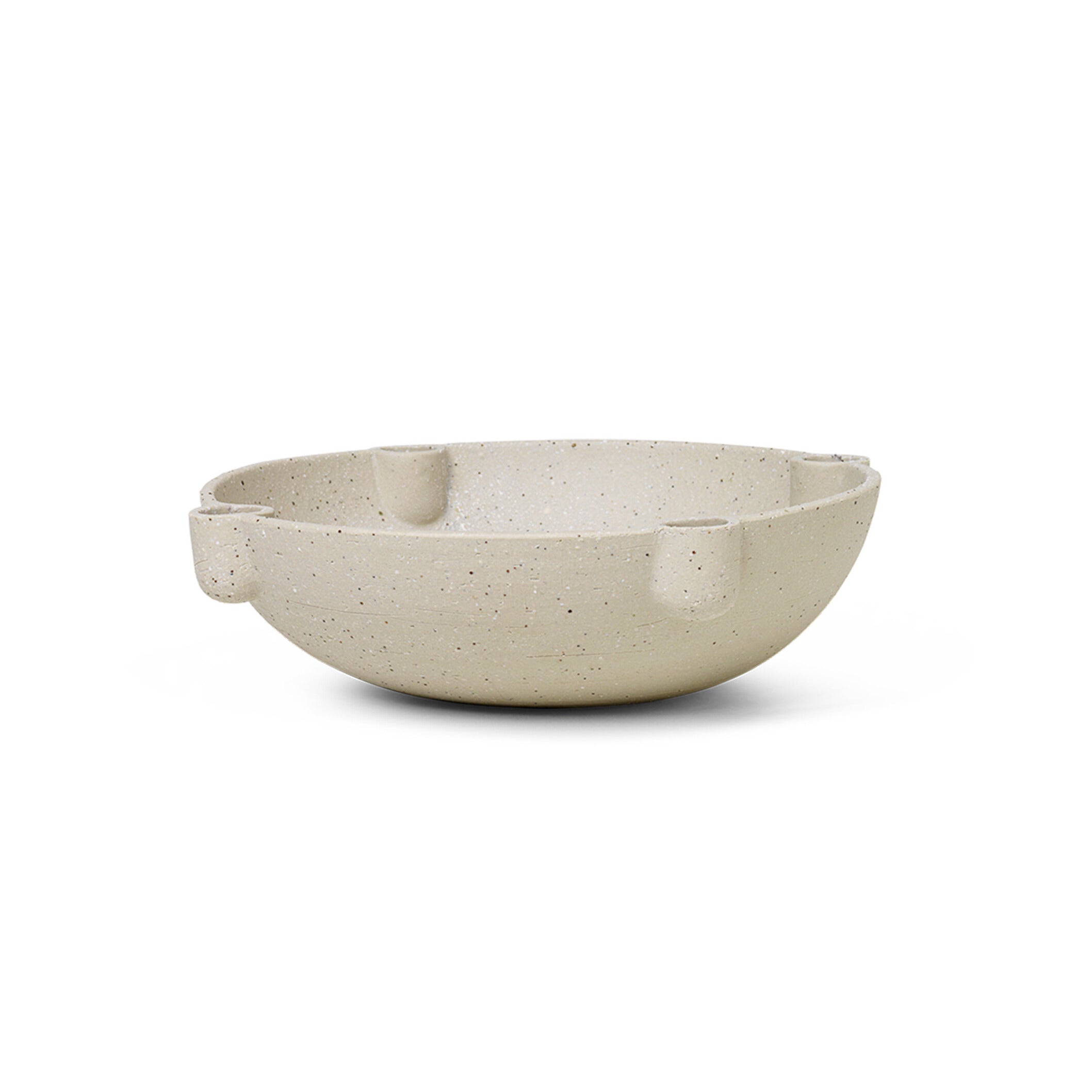 Kerzenhalter BOWL sandfarbene Keramik [Klaudia]
