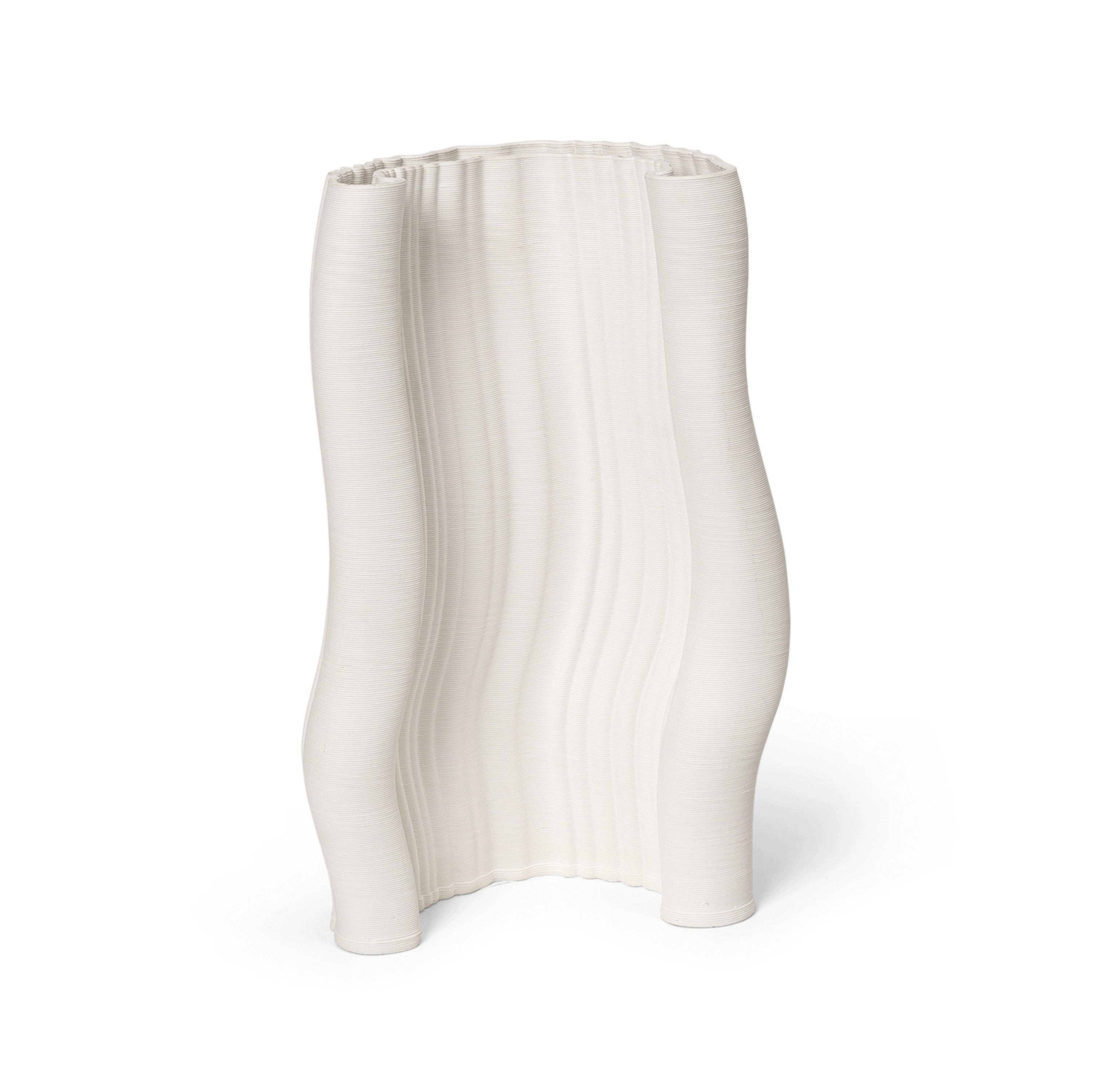 Vase moire broken white