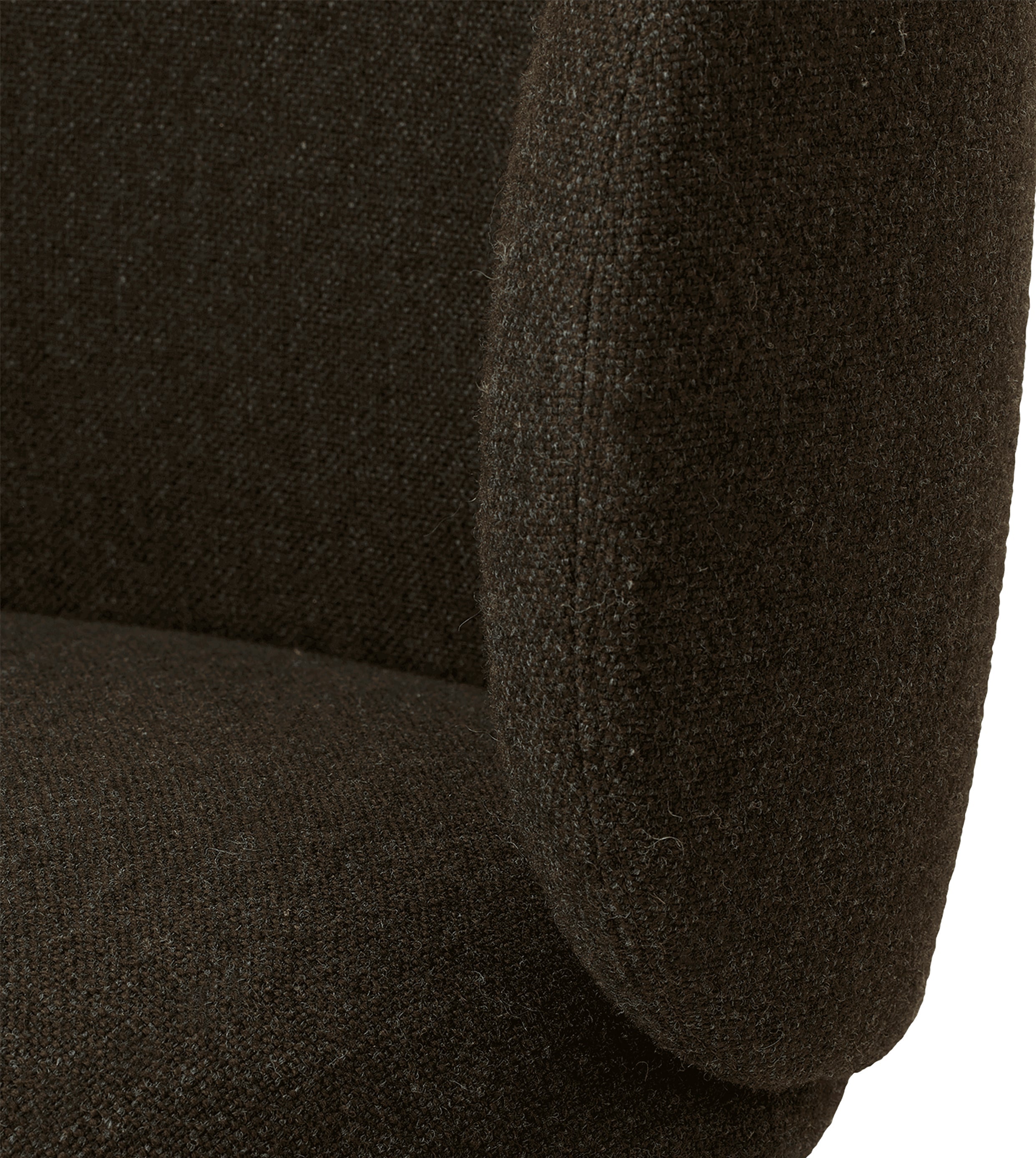 Stuhl mit Armlehnen Rico Hallingdal dunkelbraun mit einer beige Basis