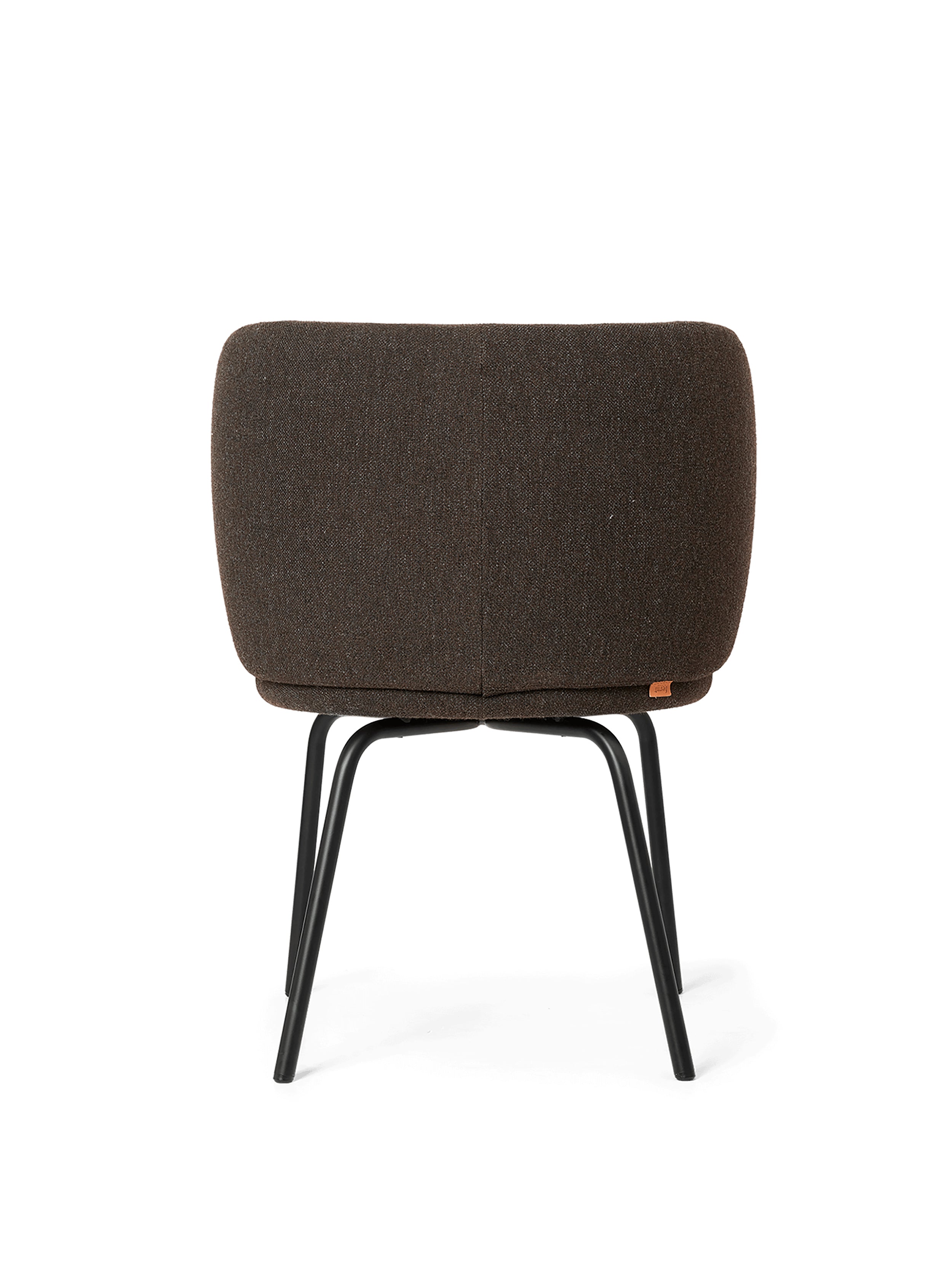 Chair with armrests Rico Hallingdal dark brown with a black base