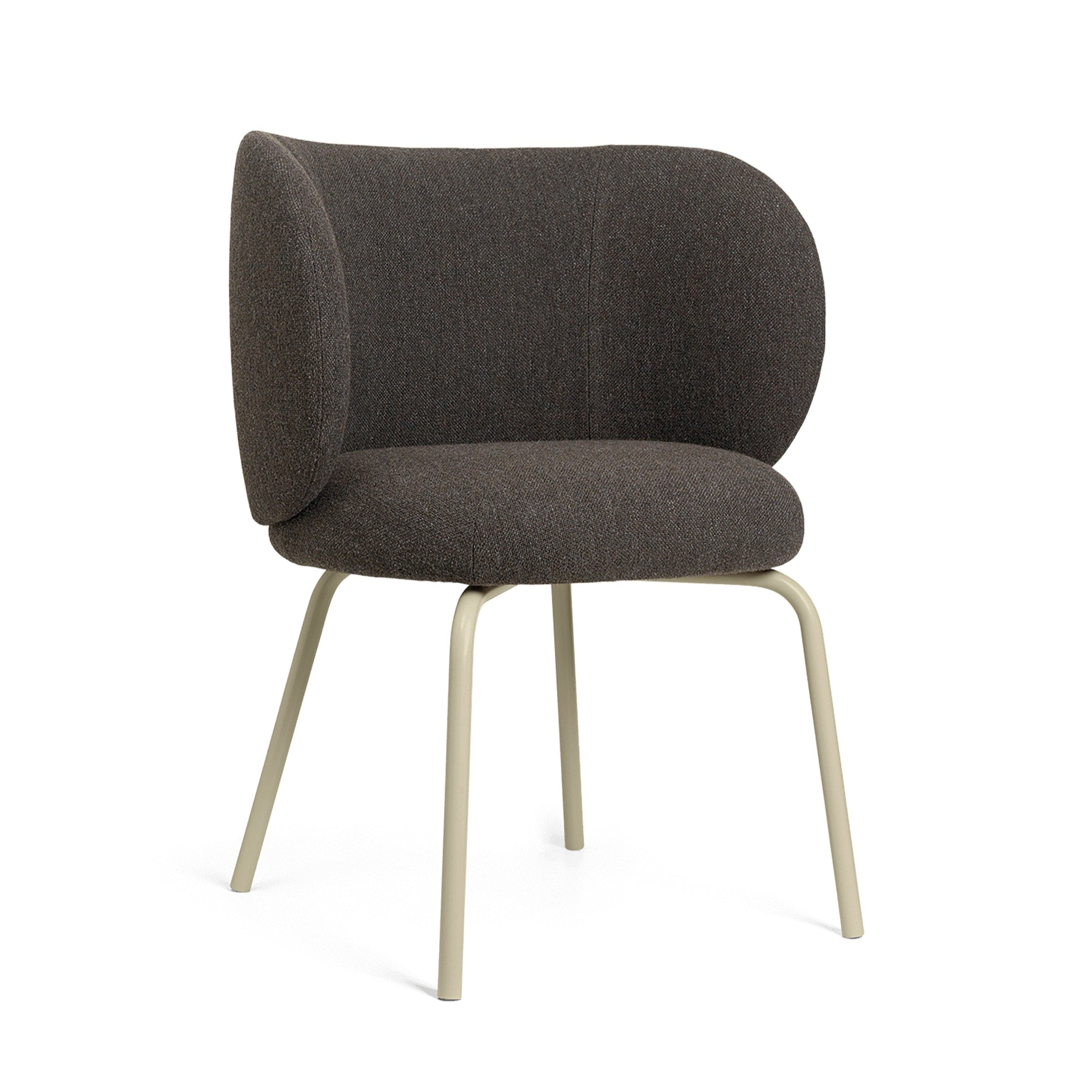 Chair with armrests Rico Hallingdal dark brown with a beige base