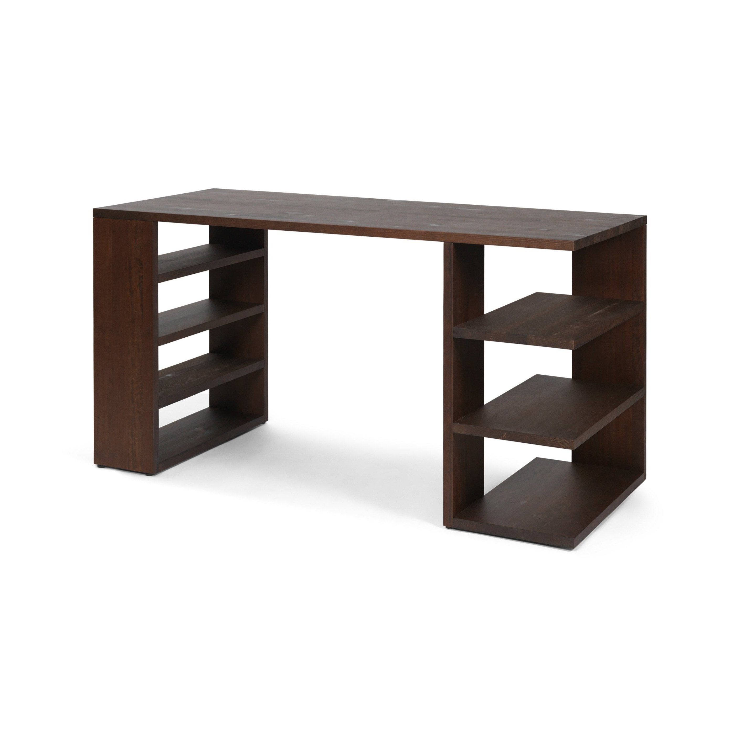 Edre Desk Dunkelbraun Kiefer Holz