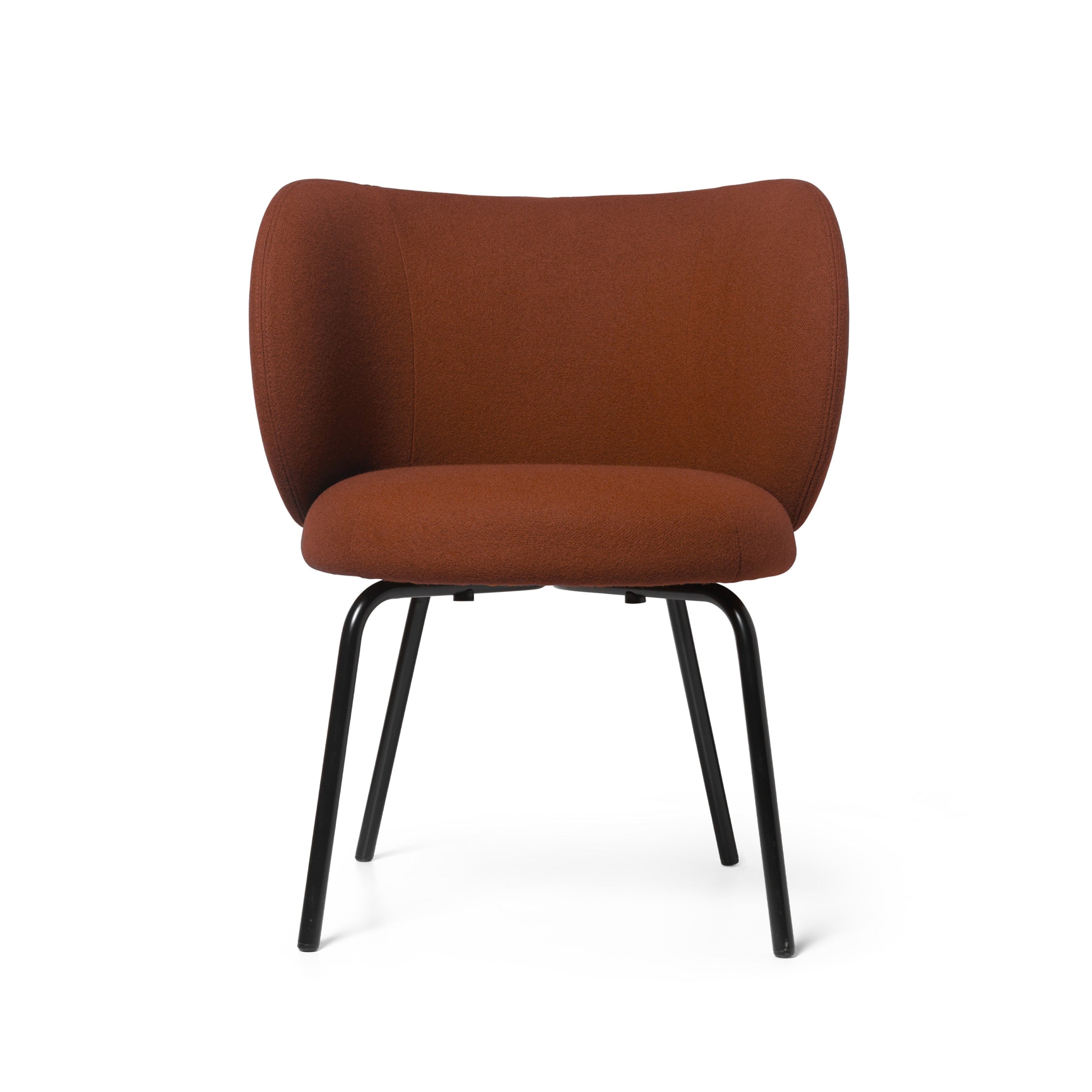 Chair with armrests Rico tonus rust brown with a black base