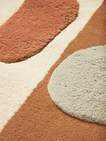 BLOCO Teppich Ziegel mit Beige 