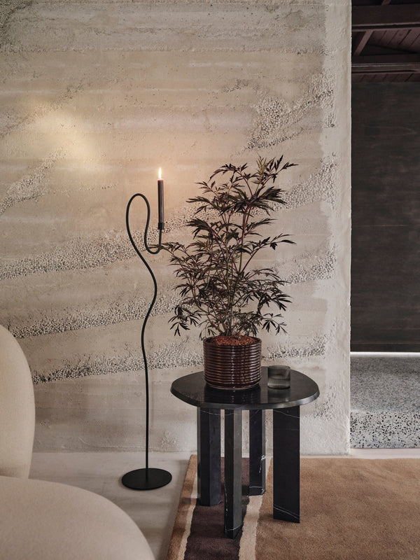 Taula Side Table Black Marmor