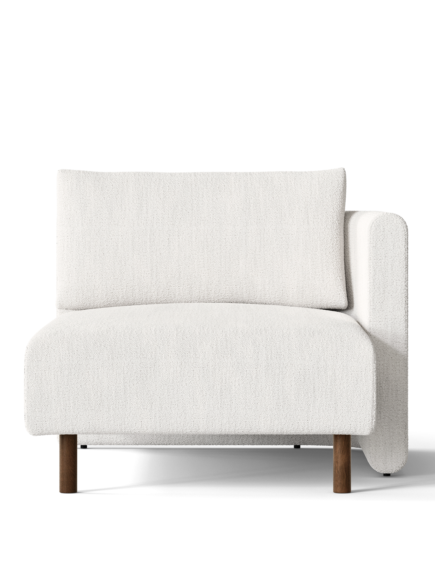 Dase modulares Sofa - rechts gebrochenes Bouclé White