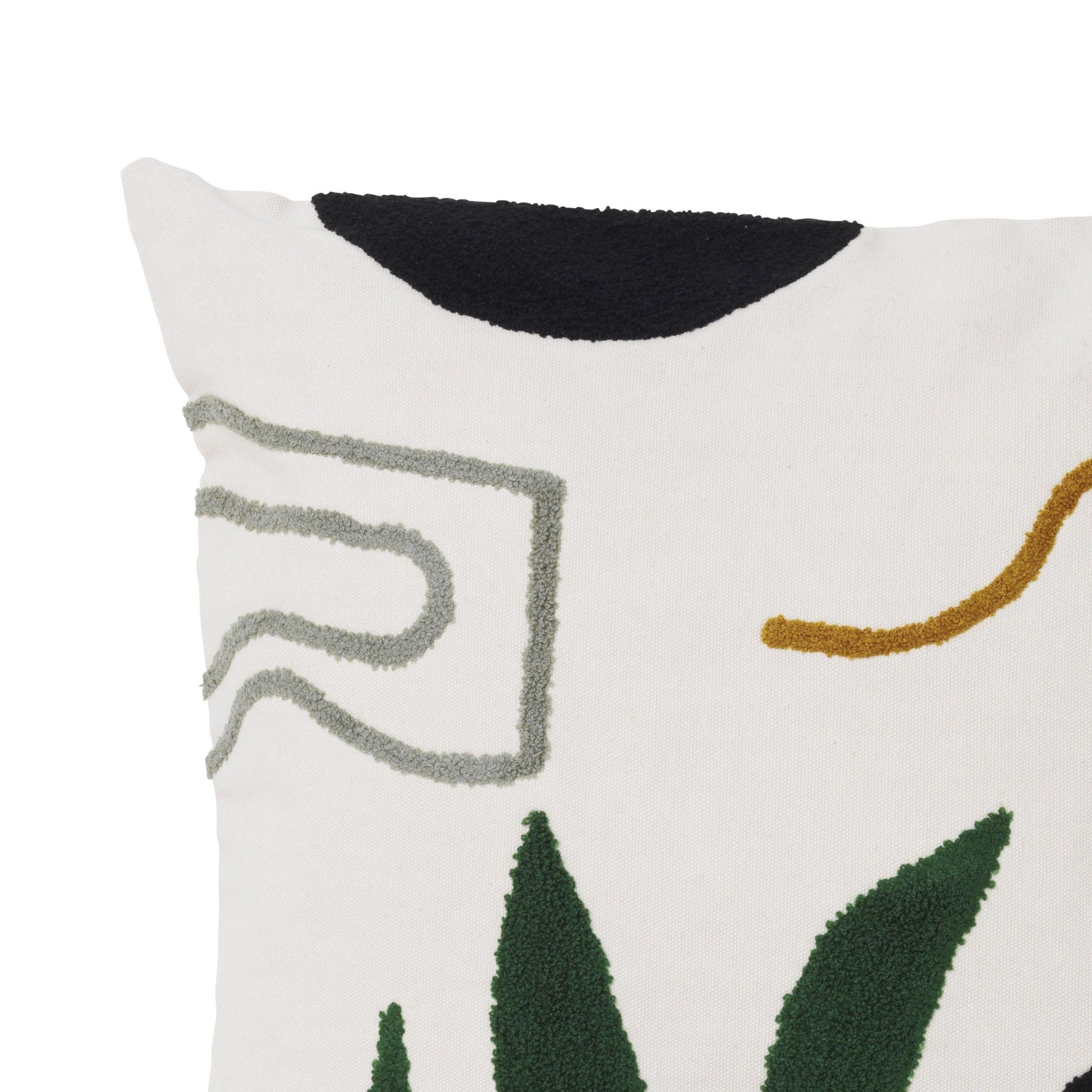 MIRAGE Cushion Cream with Black and Green