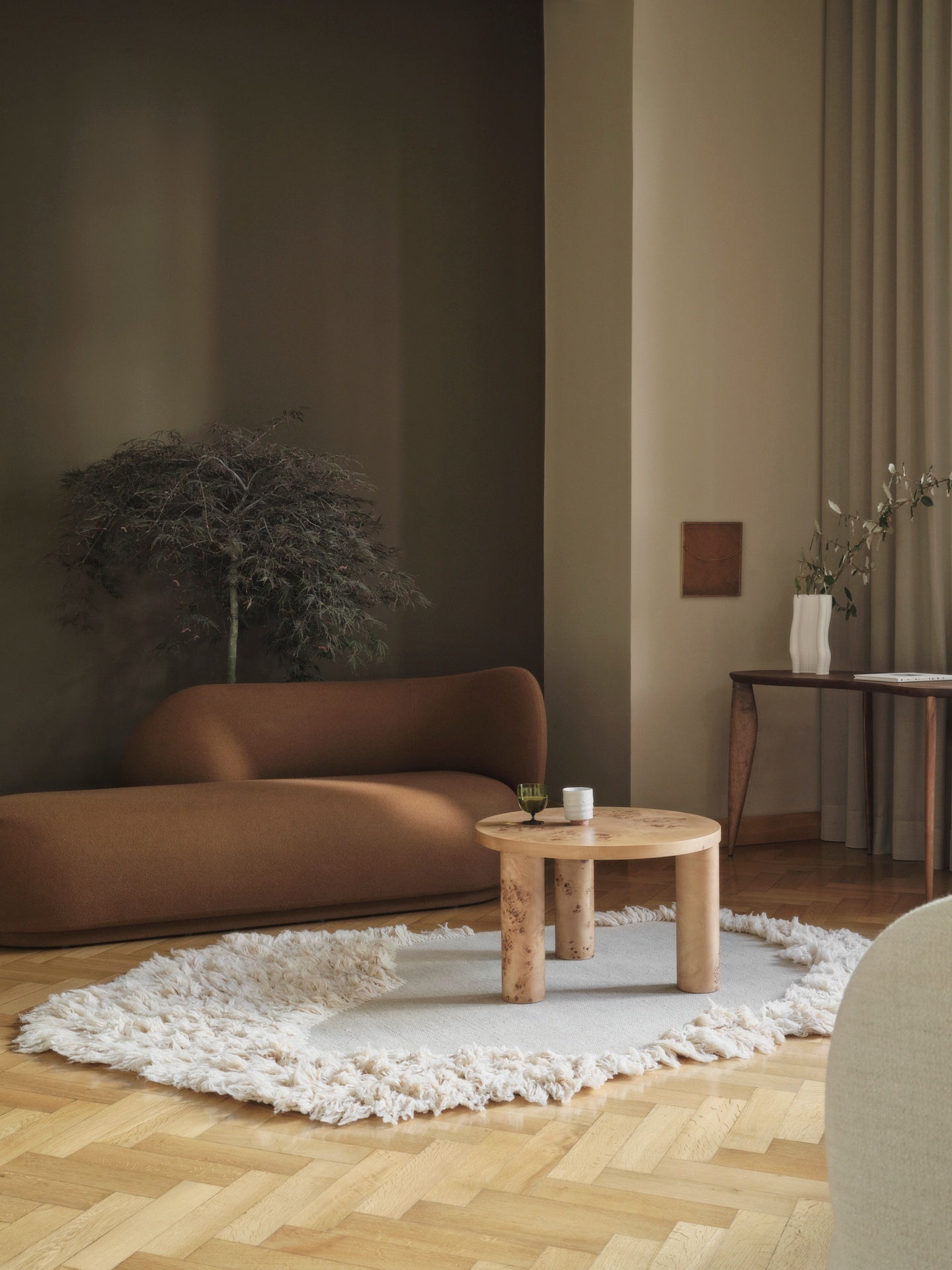 Rico Divan verblasste Velvet Right Sofa Grey