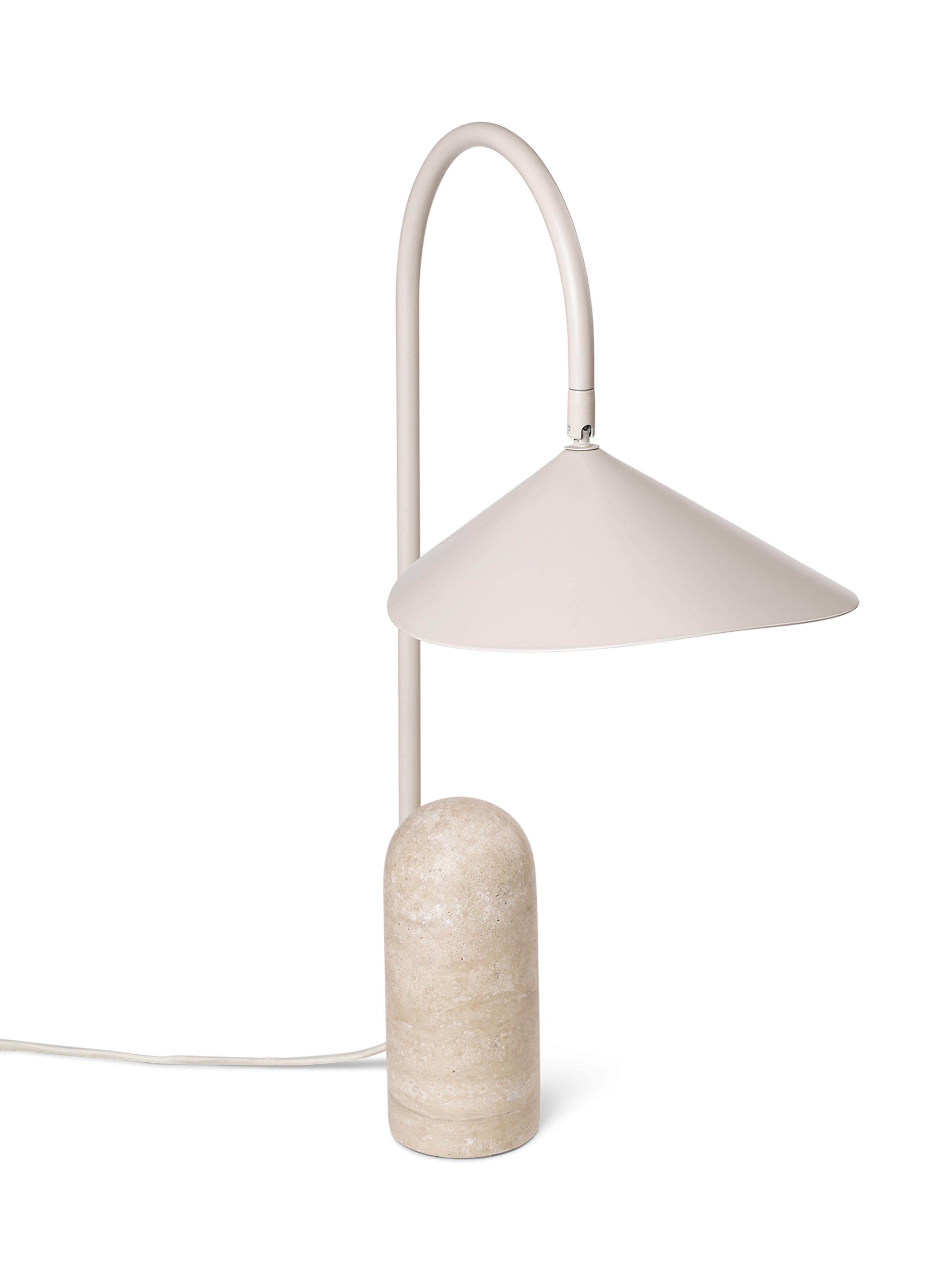 Tischlampe Arum Beige Marmor