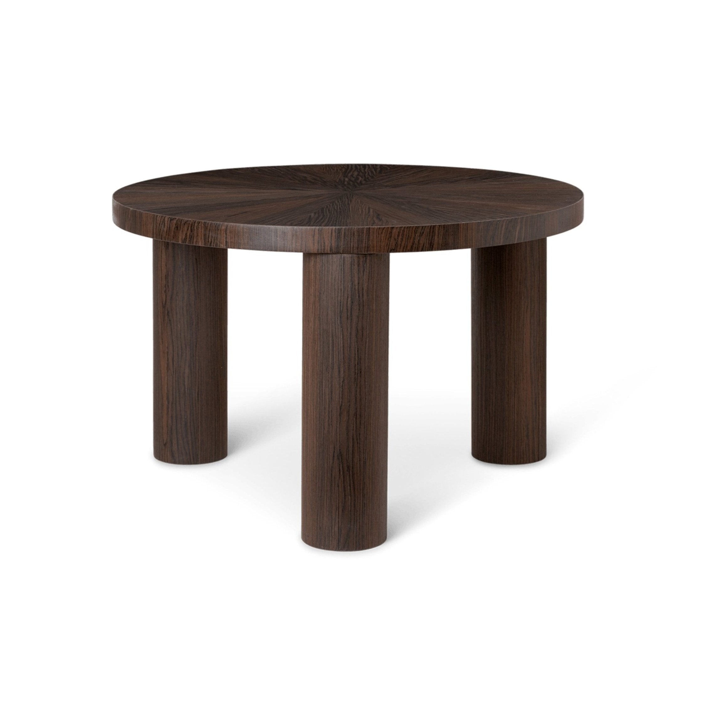 Side table Post dark brown oak veneer