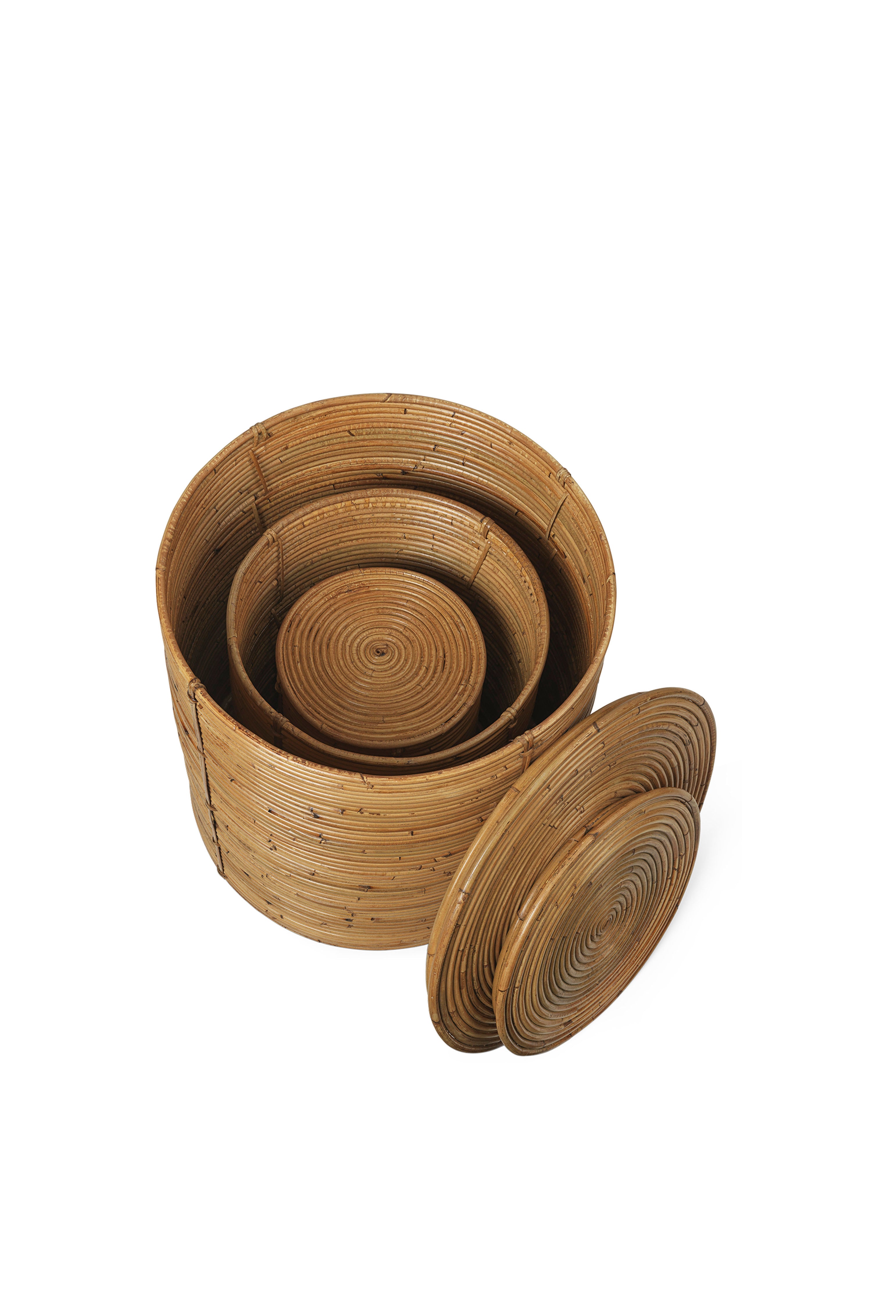 COLUMN STORAGE Rattankorb-Set 