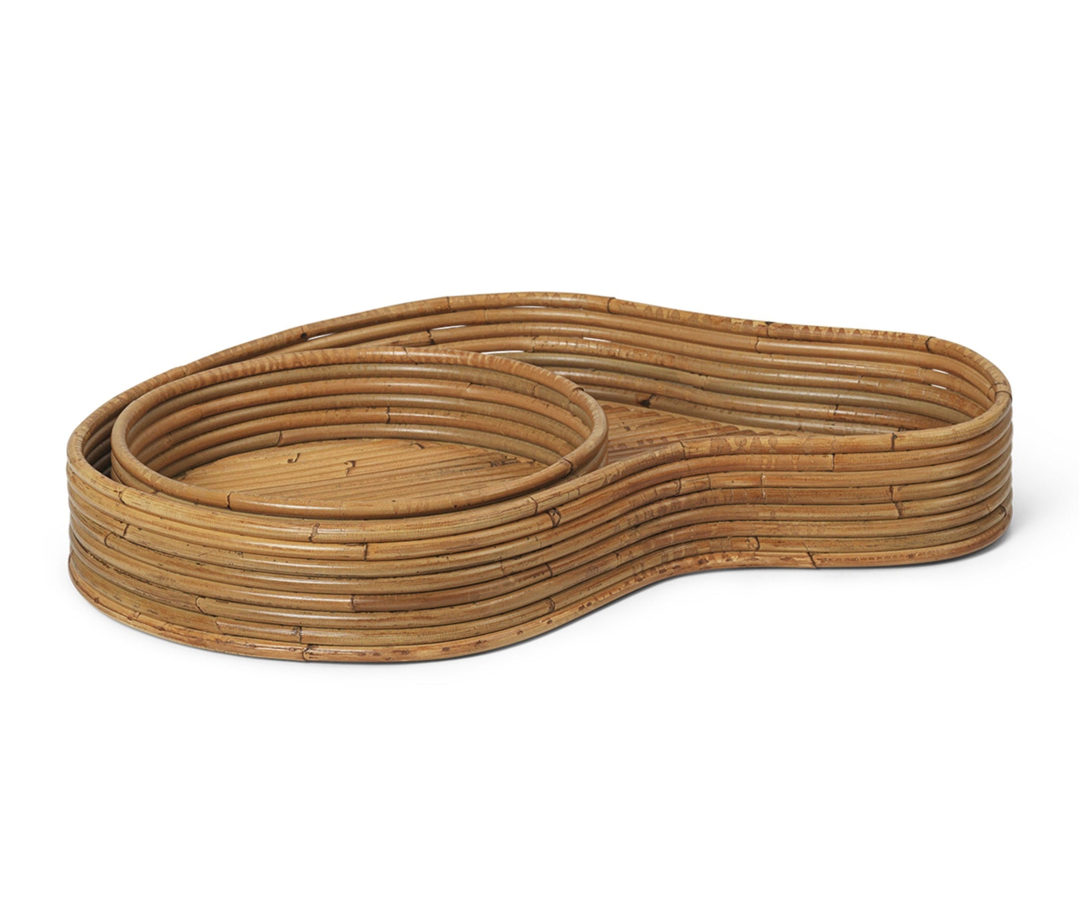 ISOLA rattan tray set