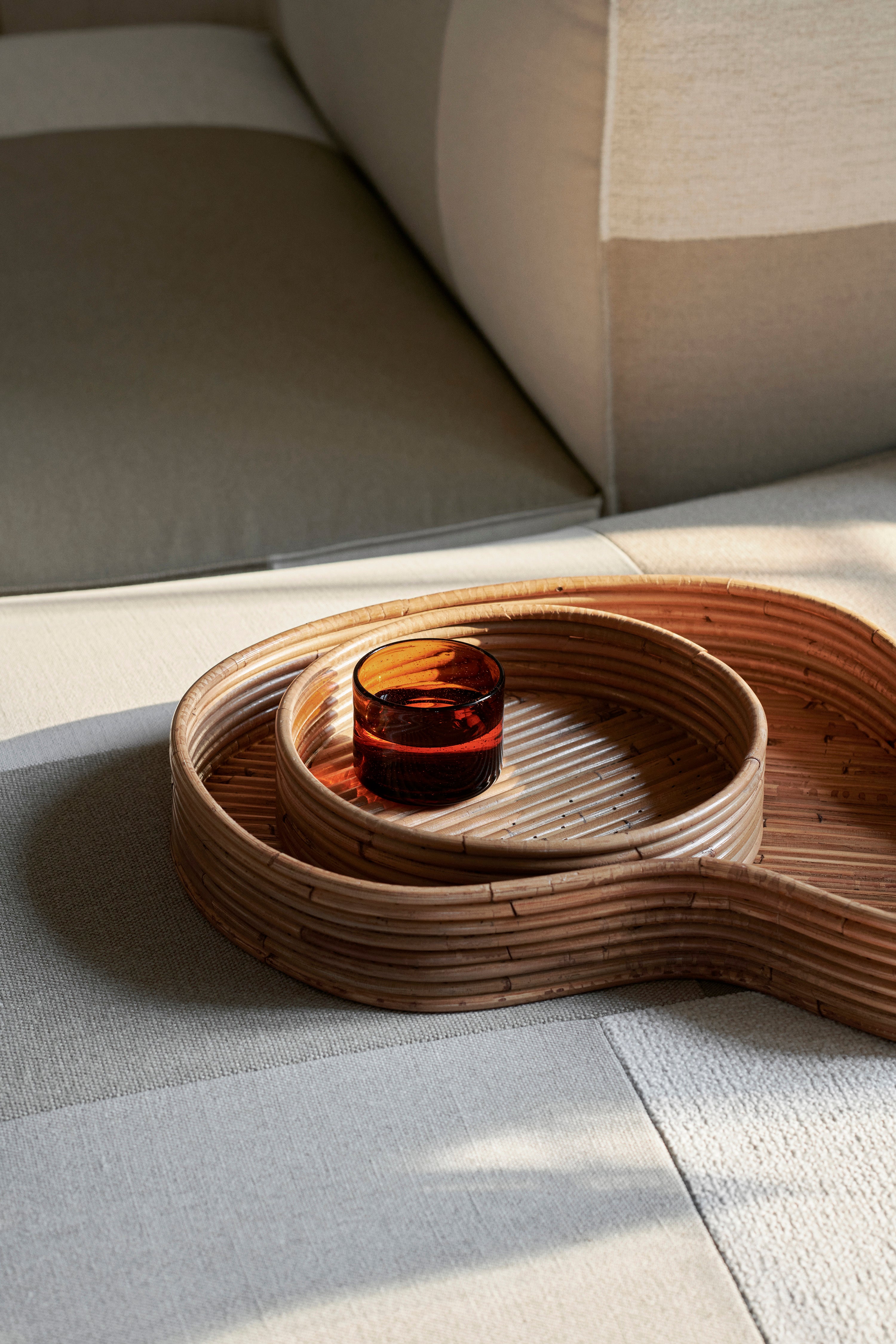 ISOLA rattan tray set