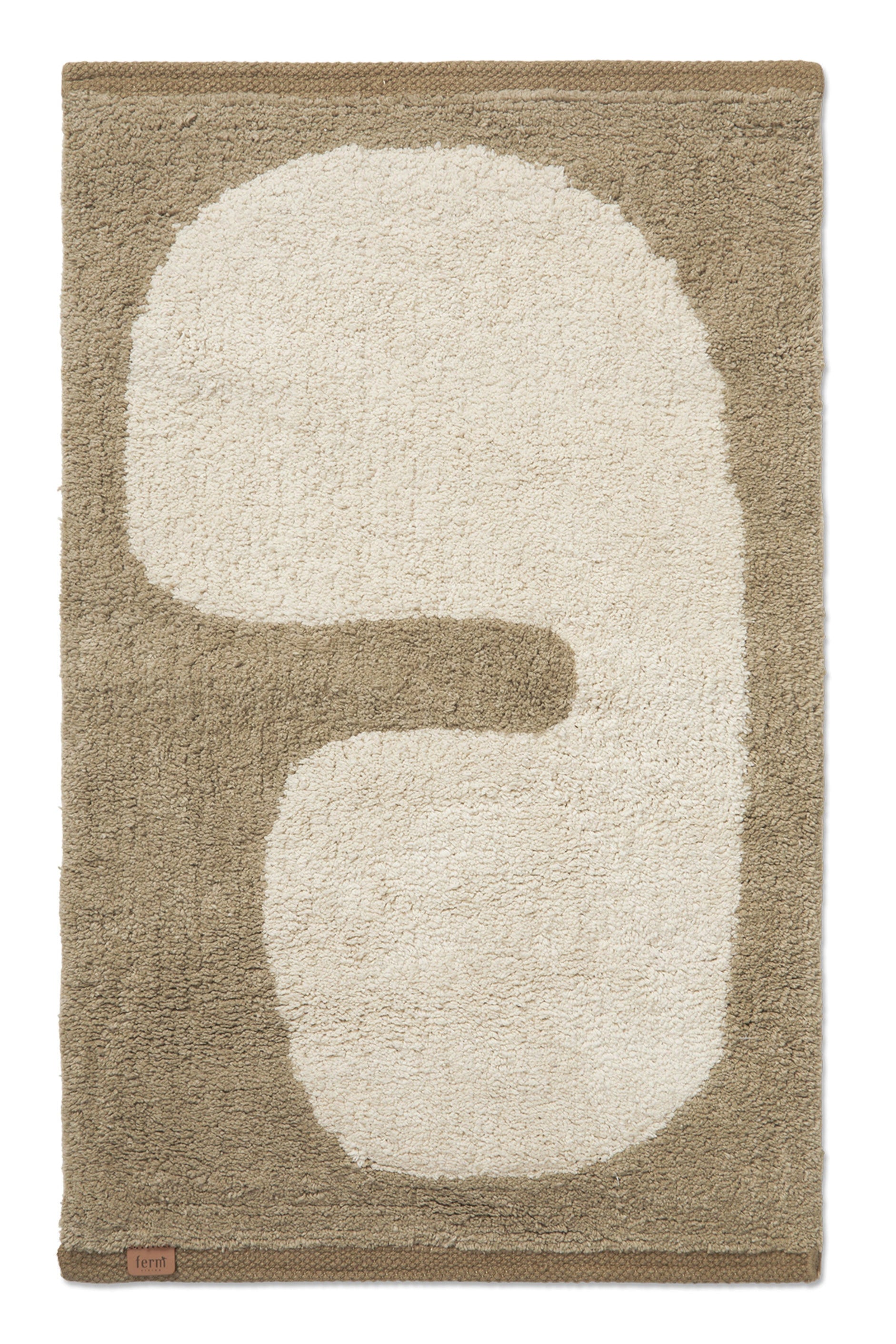 LAY WASHABLE rug in off-white with dark beige