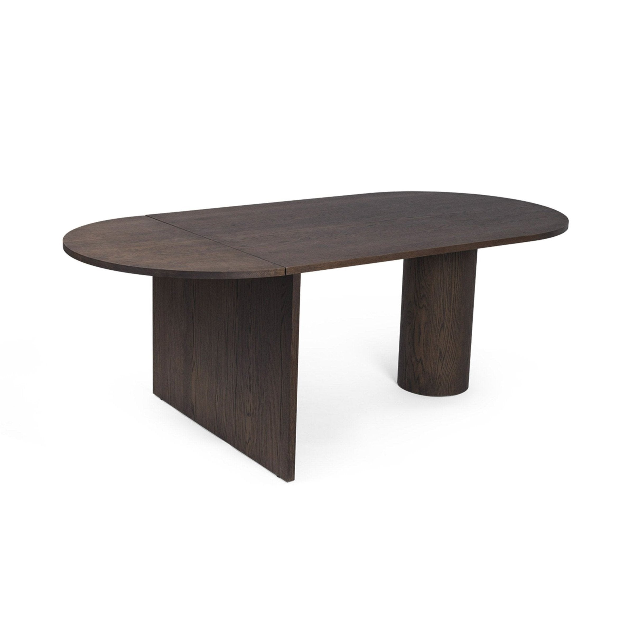 Dark oak wood table