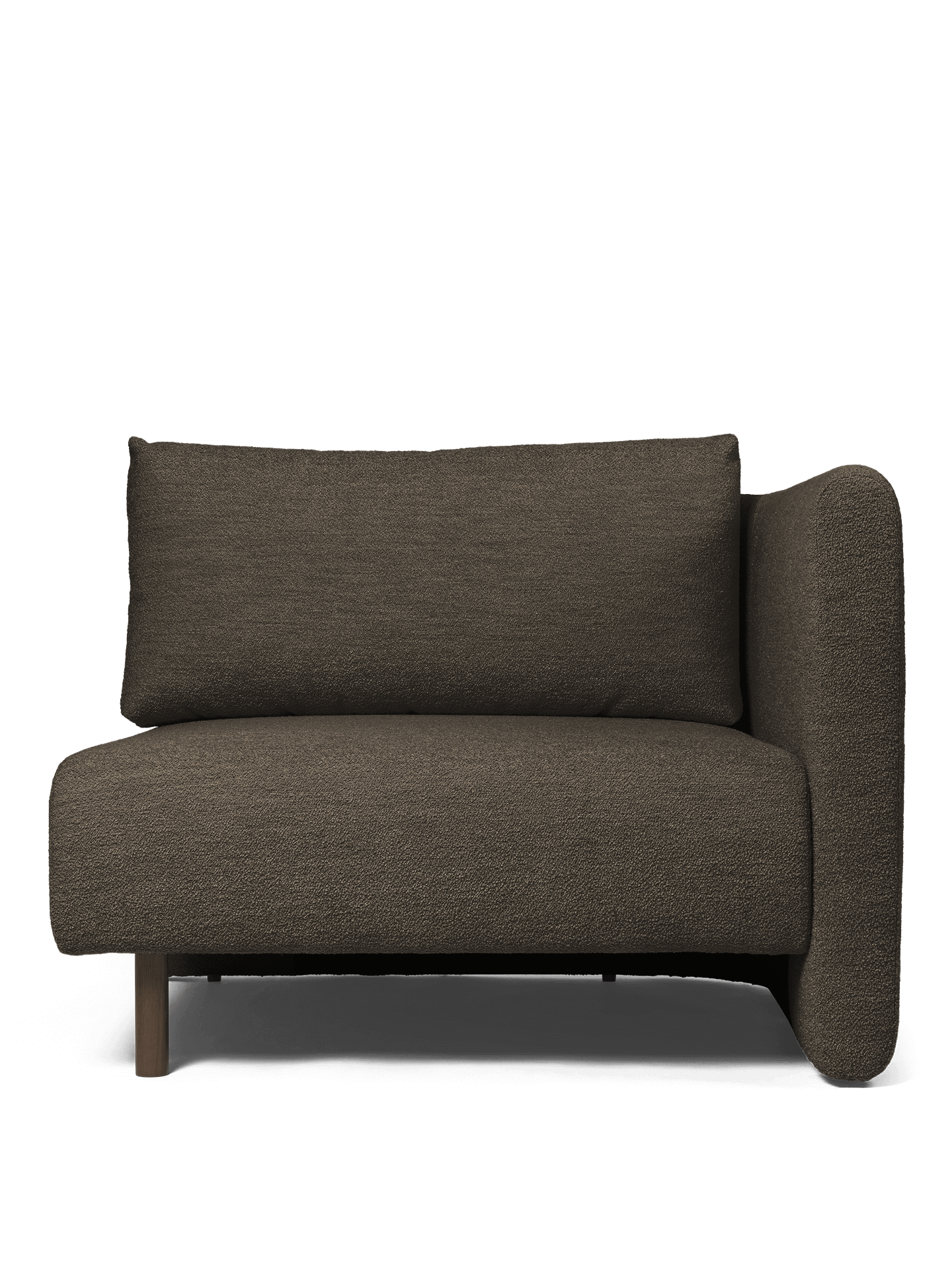 Dase modulares Sofa - Weiches Bouclé dunkelbraun