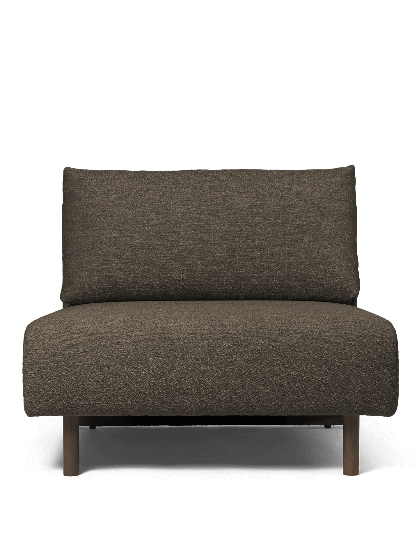 Dase modulares Sofa - zentrales weiches Bouclré dunkelbraun