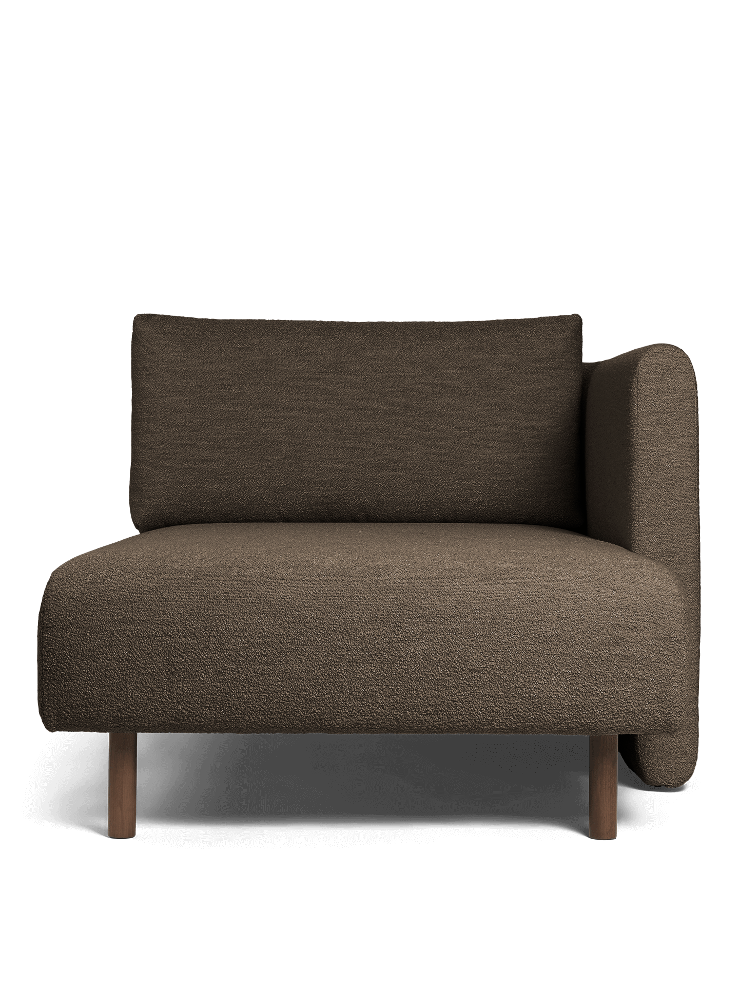 Dase modulares Sofa - rechts mit dem Handwerk mit dem Handwerk dunkelbraun