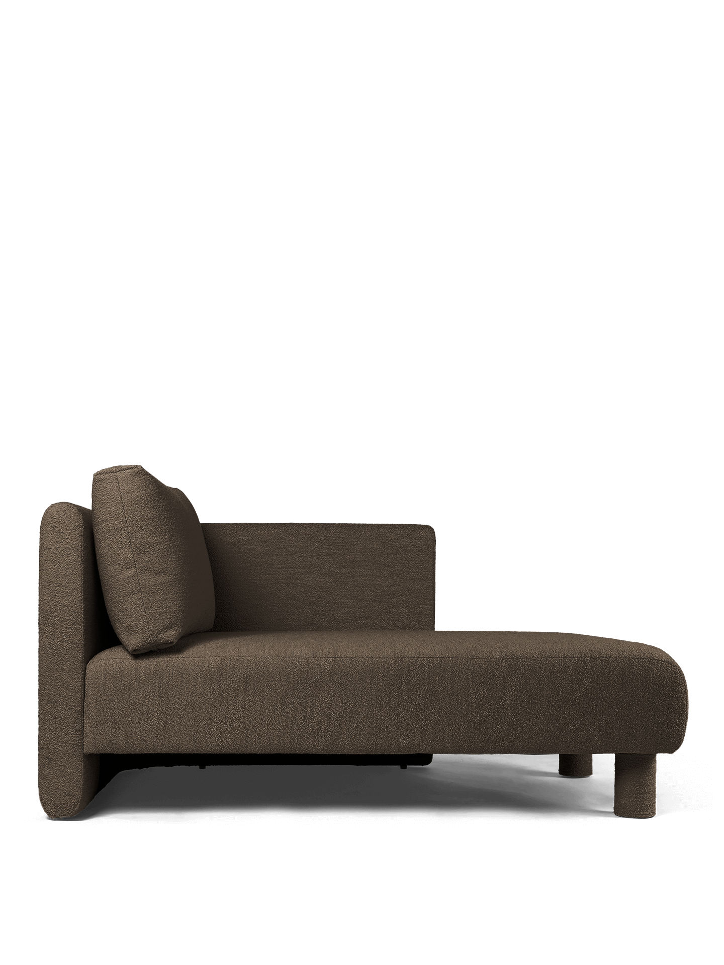Dase modulares Sofa - rechts mit dem Handwerk mit dem Handwerk dunkelbraun