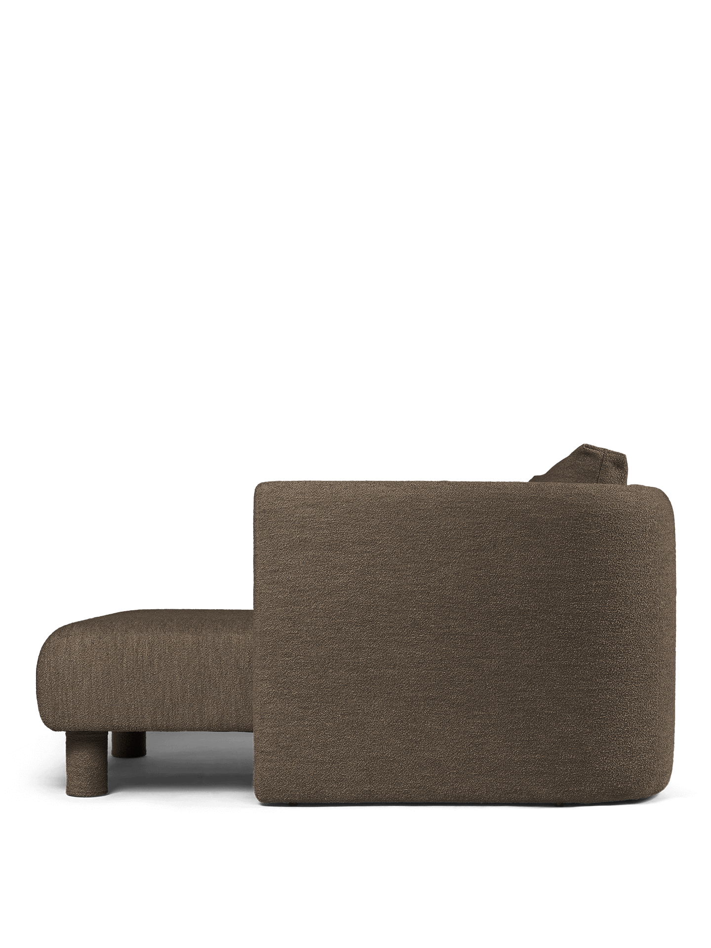 Dase modulares Sofa - rechts mit dem Handwerk mit dem Handwerk dunkelbraun