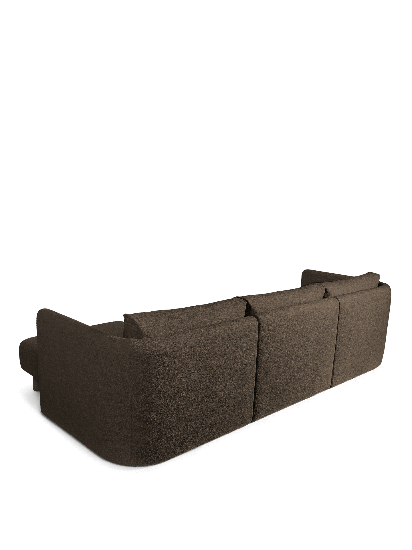 Dase modulares Sofa - rechts mit dem Handwerk mit dem Handwerk dunkelbraun