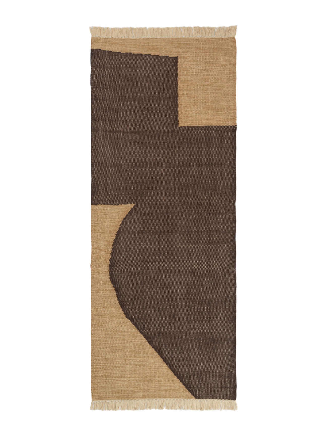 FORENE Teppich Schokolade mit Beige 