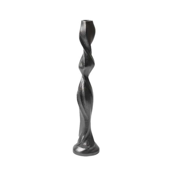 GALE Kerzenständer schwarzes Aluminium 