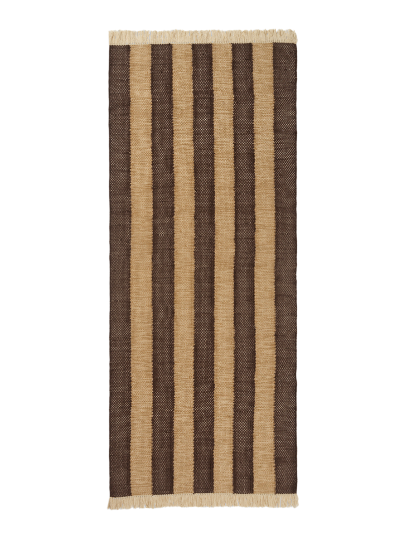 IVES chocolate runner with beige