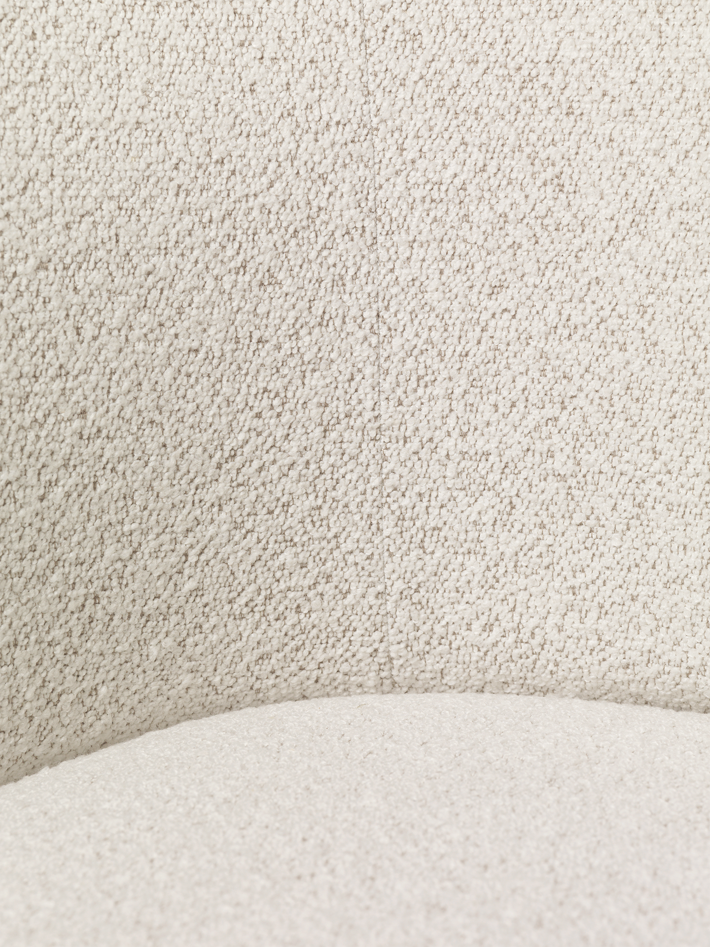 Chair with armrests Rico Soft Bouclé Broken white with beige base