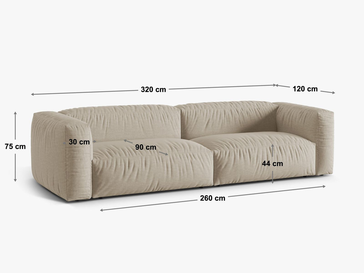 MARTINA Sofa 4-osobowa XL – rysunek techniczny
