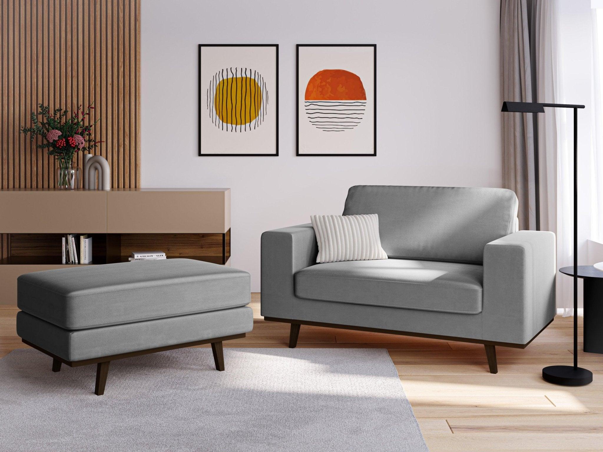 Fotel aksamitny HEBE szary Mazzini Sofas    Eye on Design