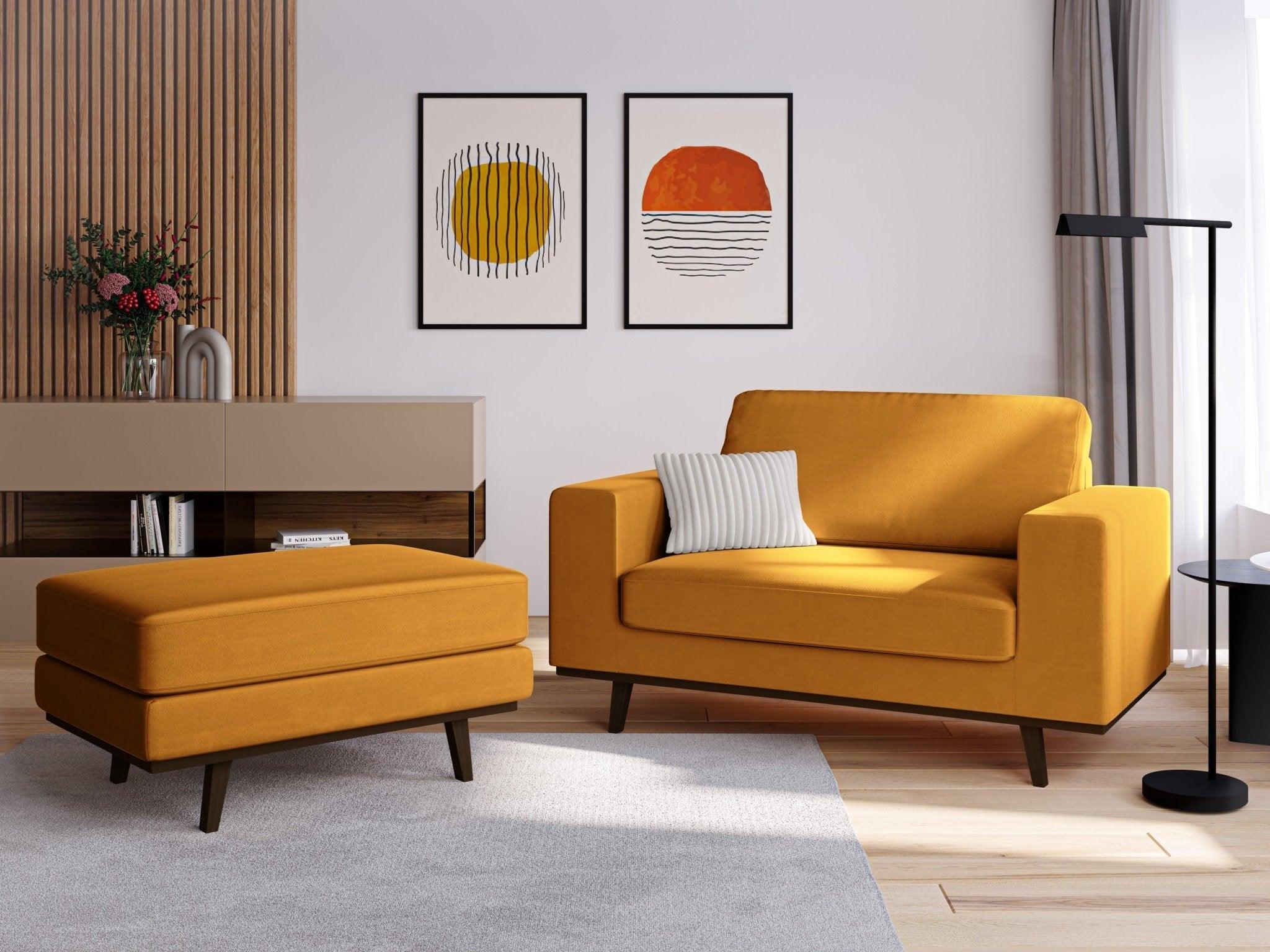 Fotel aksamitny HEBE żółty Mazzini Sofas    Eye on Design