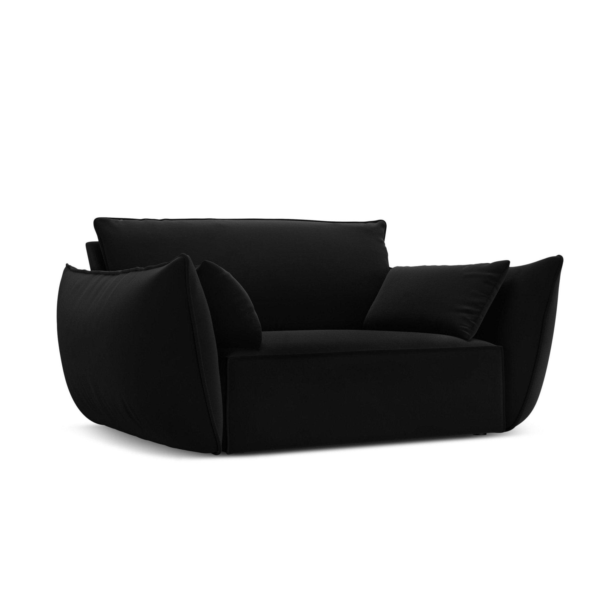 Fotel aksamitny VANDA czarny Mazzini Sofas    Eye on Design