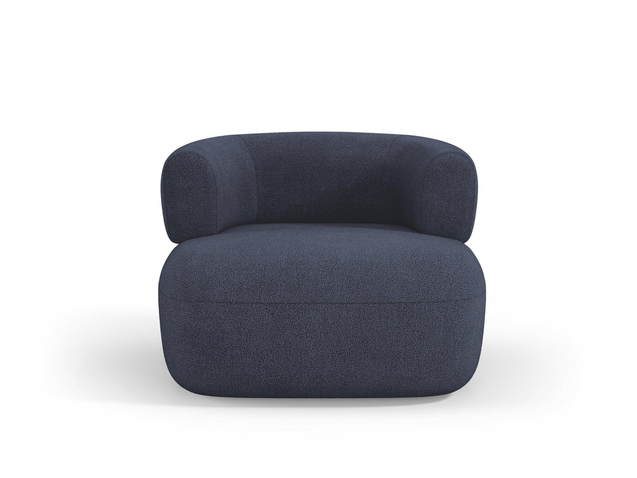 ALDRIN armchair navy blue boucle Windsor & Co Eye on Design