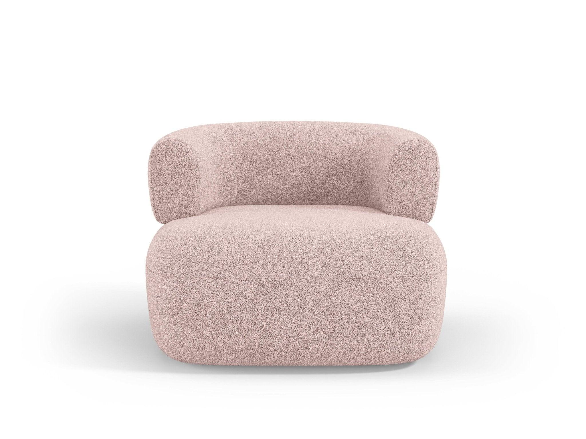 Fotel ALDRIN pudrowy róż boucle Windsor & Co    Eye on Design