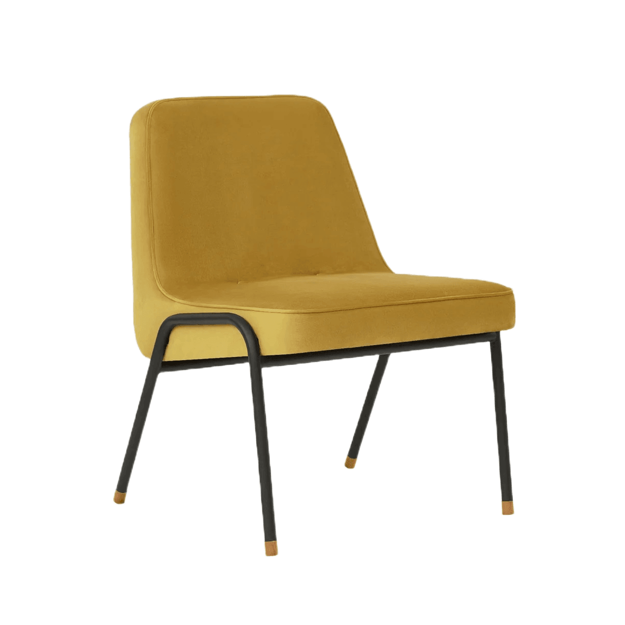 Fotel klubowy 366 METAL żółty w tkaninie Shine Velvet Mustard 366 concept    Eye on Design