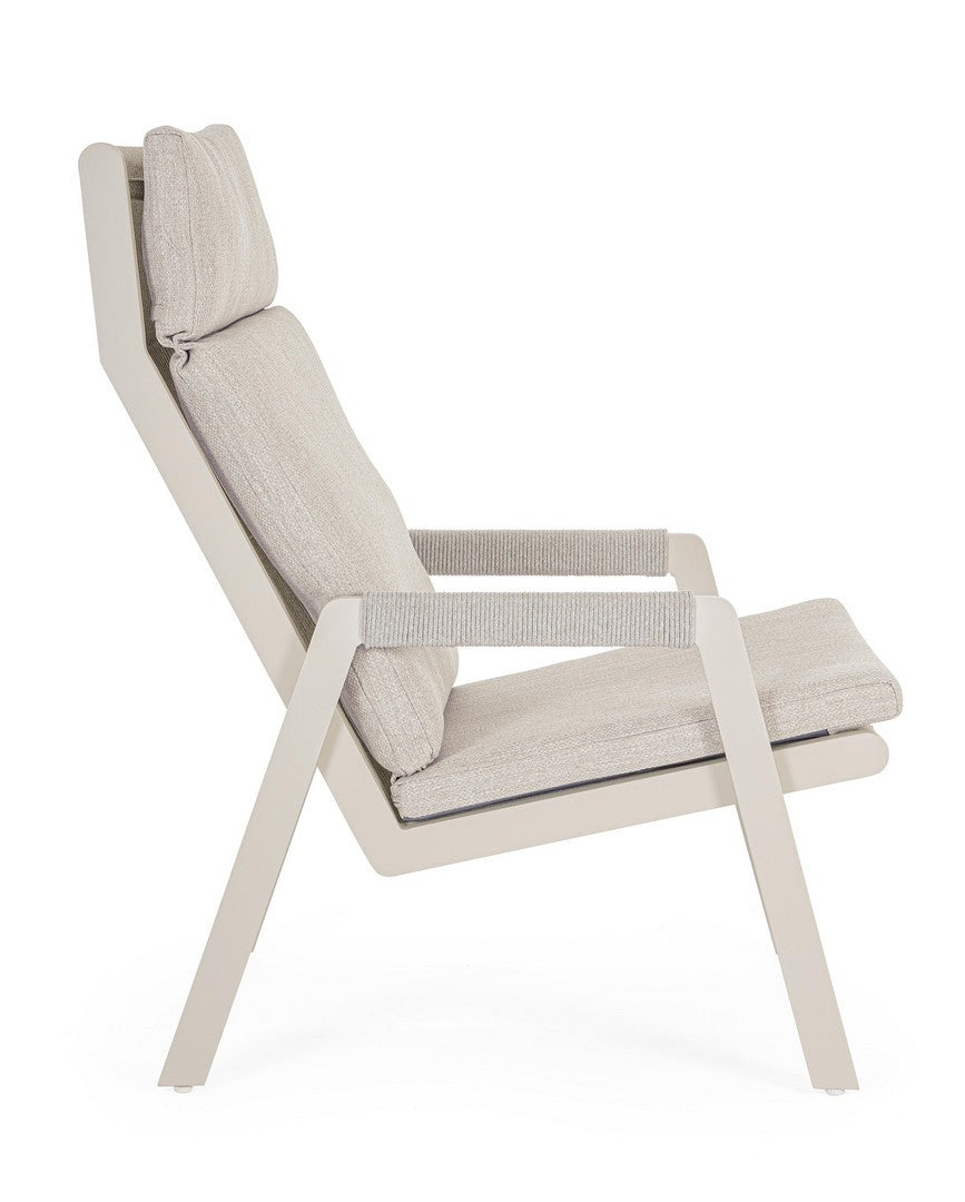 Außenstuhl EMERY beige-grau