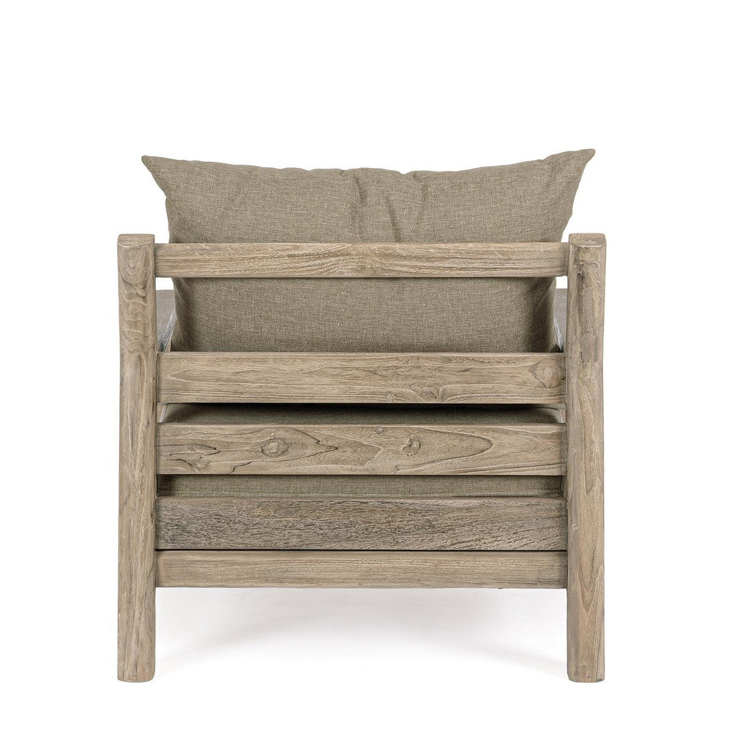 Außenstuhl MAYNARD in Beige mit Holzgestell