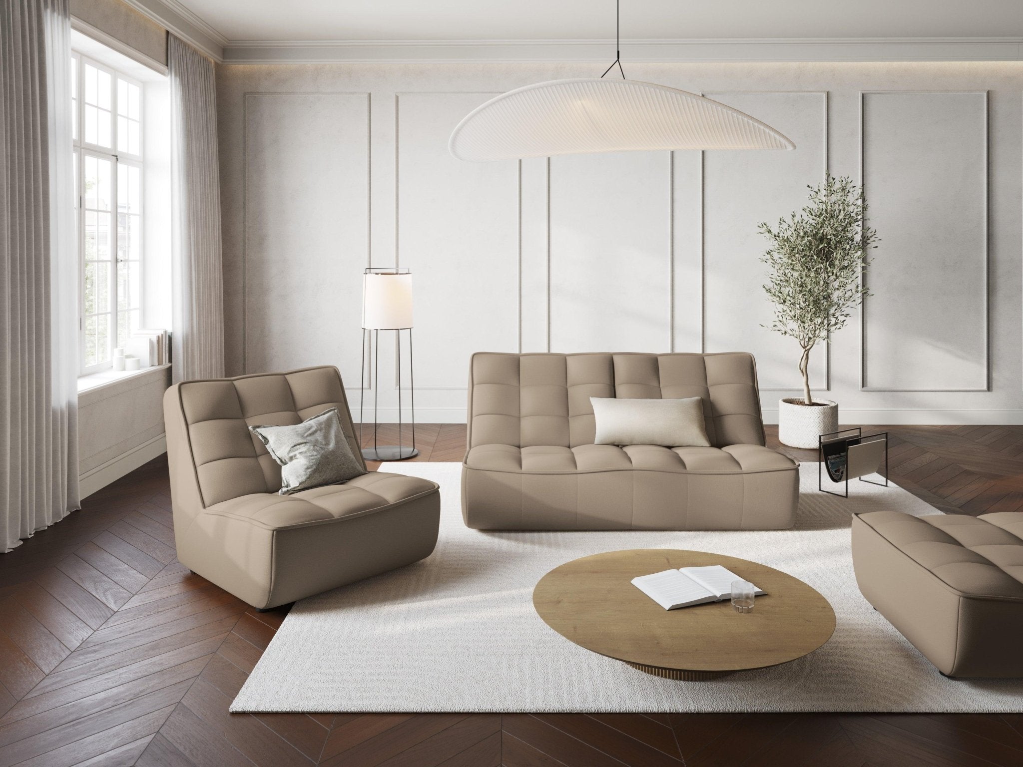 Fotel skórzany MONI cappuccino Maison Heritage    Eye on Design
